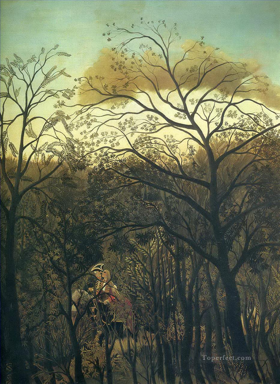 cita en el bosque 1886 Henri Rousseau Postimpresionismo Primitivismo ingenuo Pintura al óleo